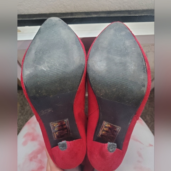 Red heeled boots, 7.5 - Picture 5 of 5